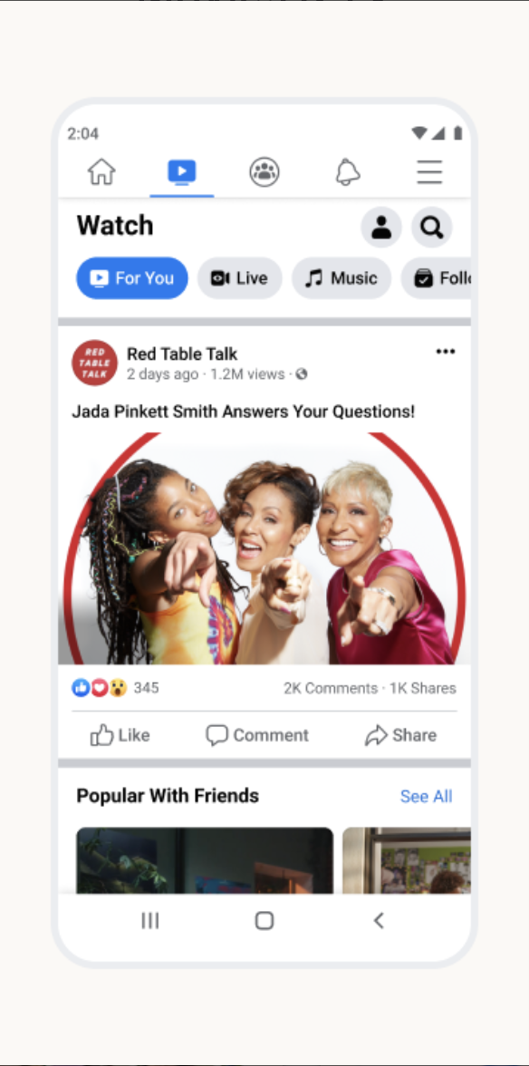Facebook app